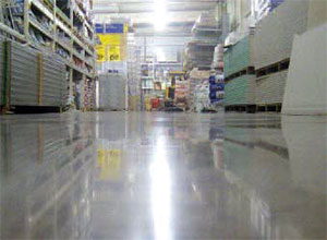 Shiny floor in a retail space