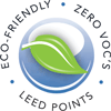 Eco friendly zero VOCs Leed points graphic